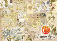 Декупажная карта Cheap-Art "Отпечаток прошлого", 21х29,7см
