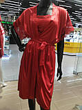 Халат та сорочка жіночі червоного кольору. ТМ Anabel Arto. Розмір:50, фото 2