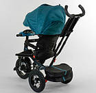 Триколісний велосипед Best Trike 6088 F — 02-940 ФАРА USB надувні колеса, складане кермо, ПУЛЬТ СВЕТ, фото 5