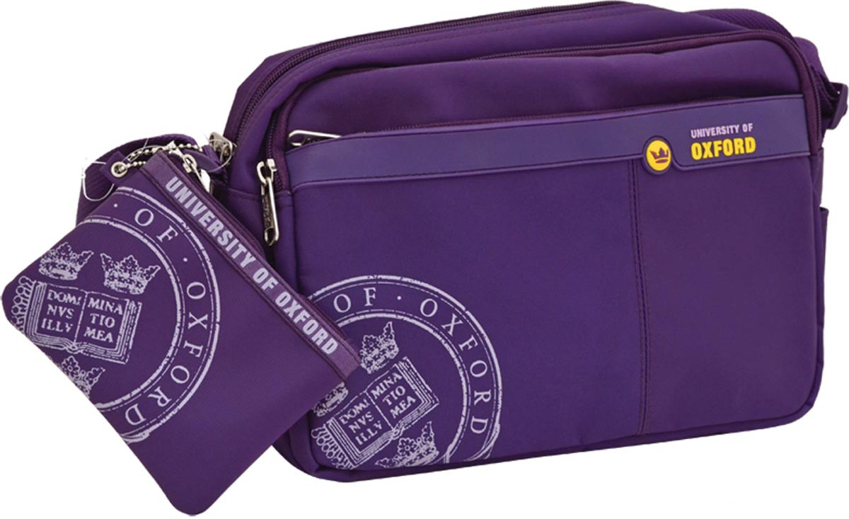 Підліткова Сумка Х109 "Oxford", з окремим гаманцем-кишенею, purple