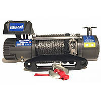 Лебедка электрическая 5,9т 12/24 V BST 13000 LBS трос текстильный Husar Winch