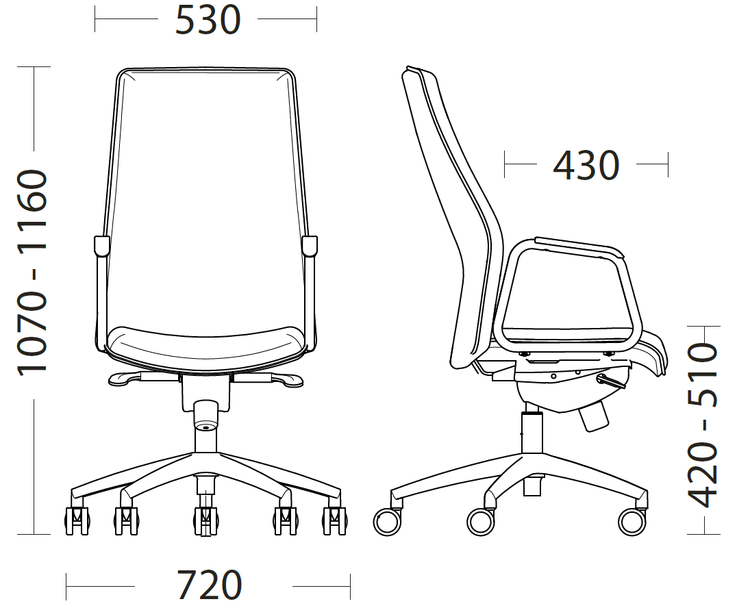 Кресло офисное Solo HR black механизм SL крестовина PL70 экокожа Eco-30 (Новый Стиль ТМ) - фото 2 - id-p1256551397