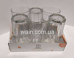 Набір високих стаканів 325 мл 6 шт скляних для води, соку, коктейлів, напоїв Vita Glass Marocco