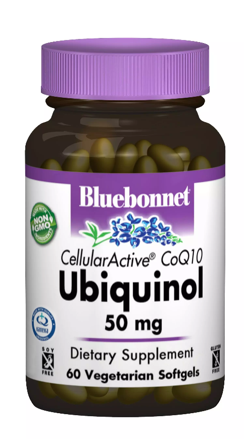 Убихинол 50мг, Cellular Active, Bluebonnet Nutrition, 60 желатинових капсул