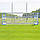 Сітка на ворота футбольна сітка для воріт воротар "Євро стандарт" біло-синя, з кишенями уловлюють, фото 2
