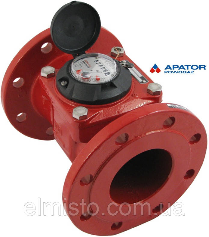 Лічильник Apator PoWoGaz MWN 130-100 (ГВ) гарячої води турбінний Ду-100 сухохід промисловий