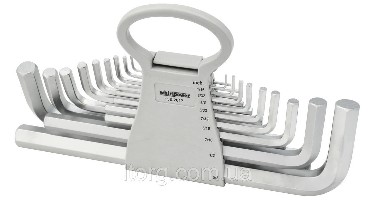Whirlpower Набір шестигр. 17од. 1/16"-3/4" Г-под.