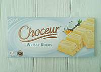 Шоколад белый с кокосом и хлопьями Choceur Weisse Cocos 200г (Германия)