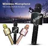 Дитячий мікрофон для караоке бездротовий зміна голосу колонки блютуз Чорний Black YS 66 Музичні іграшки, фото 8