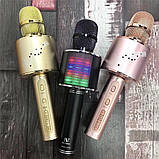 Дитячий мікрофон для караоке бездротовий зміна голосу колонки блютуз Чорний Black YS 66 Музичні іграшки, фото 2