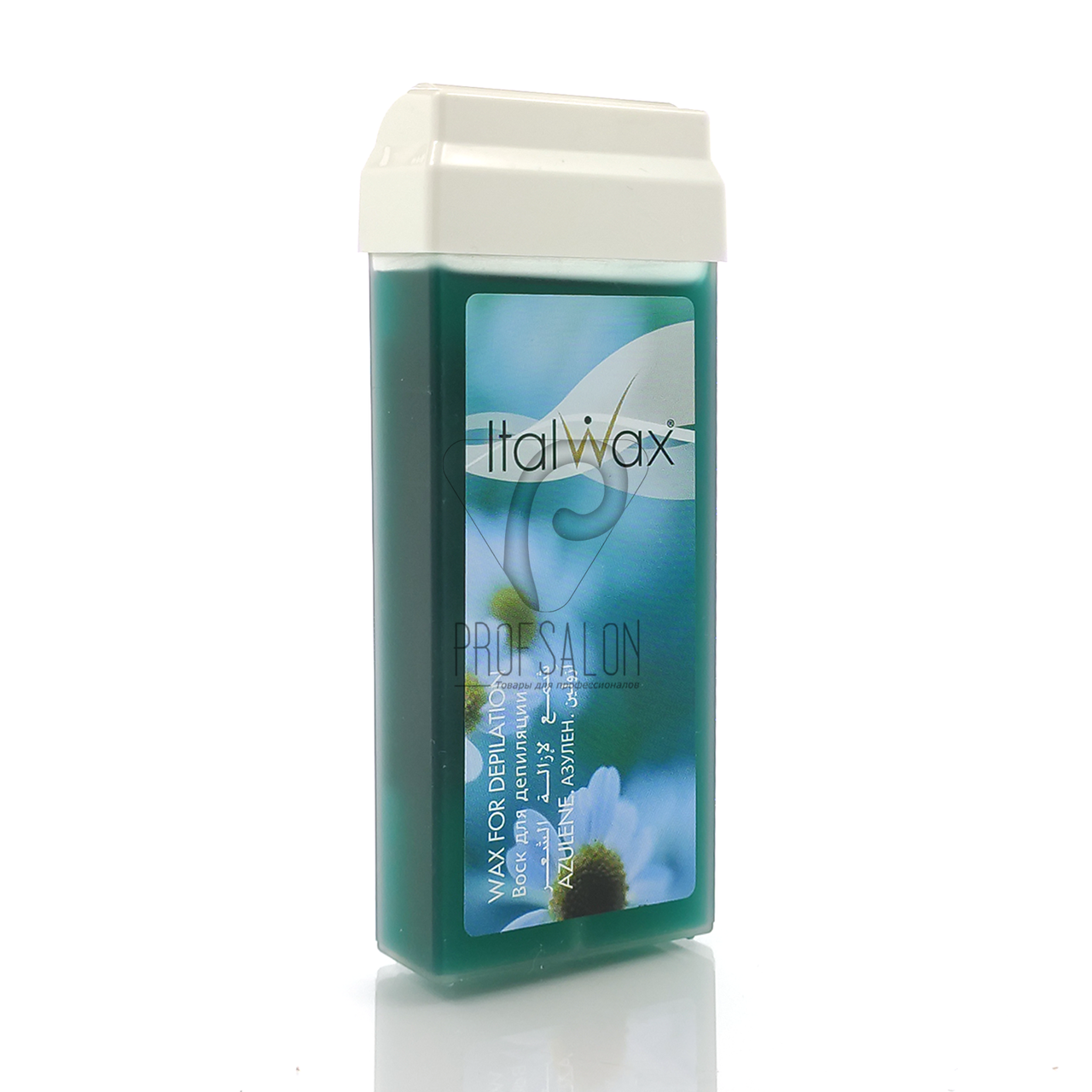 Віск для депіляції в касеті з роликом ItalWax Азулен (Azulene) 100 мл, фото 1