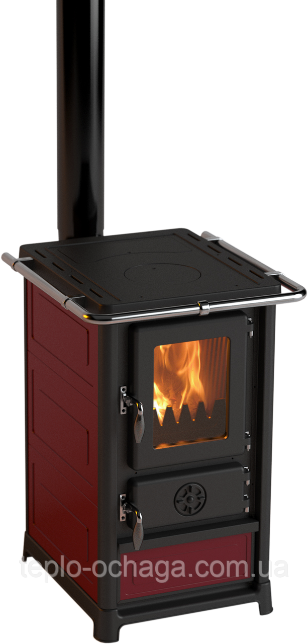 Піч для дому зі склом MBS OLIMP Олімп сталь обшивка