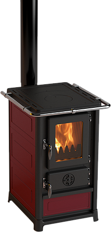 Піч для дому зі склом MBS OLIMP Олімп сталь обшивка, фото 1