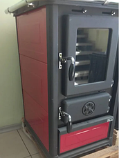 Піч для дому зі склом MBS OLIMP Олімп сталь обшивка, фото 3