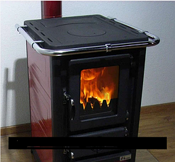 Піч для дому зі склом MBS OLIMP Олімп сталь обшивка, фото 4