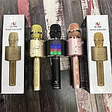 Дитячий мікрофон для караоке бездротовий зміна голосу колонки блютуз Чорний Black YS 66 Музичні іграшки, фото 4