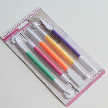 Набір інструментів для моделювання з мастики 5 шт.