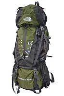 Рюкзак the north face 80+5L Тактический с Каркасом туристический экспедиционный походный вместительный цвета хаки