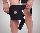 Бандаж на коліно Aolikes 7616 для підтримки колінного суглоба еластичний регульований, фото 2
