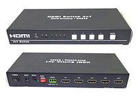 03-01-031. HDMI Switch (суматор) 4 портa (4 гнезда HDMI (IN) 1 гнездо HDMI (OUT)) + RS232, 4K, HSV364