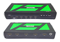 03-05-221. Multi-viewer switcher 4 HDMI входа 1 HDMI выход, 4K, 4 PC in with USB Control (KVM), HSV534