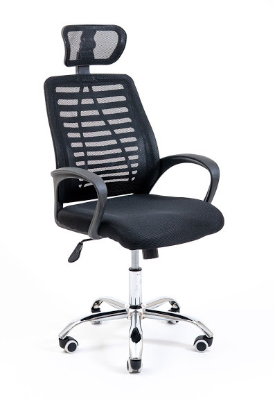 Крісло для комп'ютера з підлокітниками офісне сітка Бласт Blast чорне Richman, фото 1