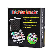 Набор для игры в покер 100 фишек +2 колоды карт