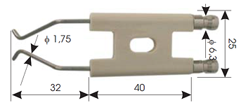 Електрод запалювання для дизельних пальників 40x25x32