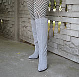 Замшеві чоботи ADAMS на високому каблуці, фото 6