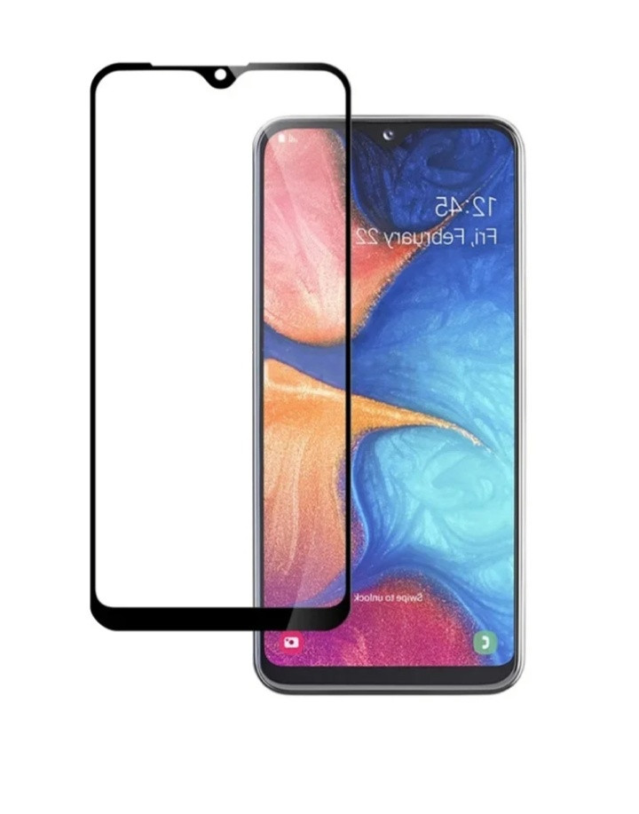 Закалене скло для Samsung Galaxy A20E (Чорне)