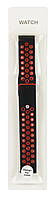 Ремешок для смарт-часов Amazfit BIP / BIP lite / GTR / GTS, 20 mm, Sport Design, черный/красный, силиконовый браслет амазфит бип
