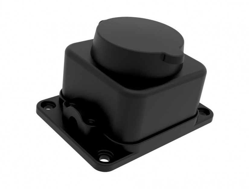 Розетка настінна каучукова з кришкою BEMIS 1P + N + E 220-250В 16А  IP54, ВК1-1402-3511