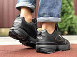Кроссовки мужские Fila Disruptor 2 кожаные черные, фото 4