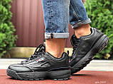 Кроссовки мужские Fila Disruptor 2 кожаные черные, фото 3