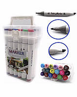 Скетч маркери SketchMarker M&S Twin двосторонні для паперу набір 18 шт. триранні 2588-18