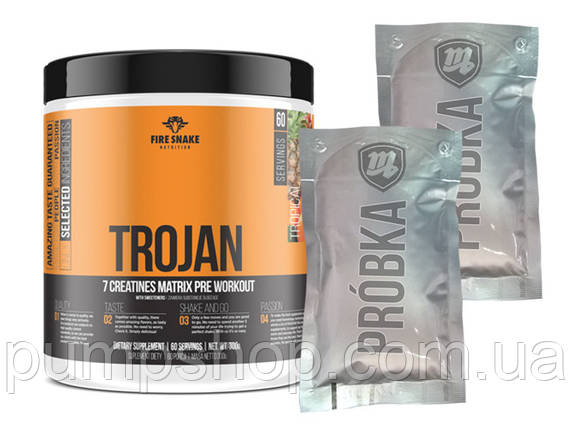 Креатинова суміш FireSnake Nutrition Trojan (7 паків) 300 г, фото 2