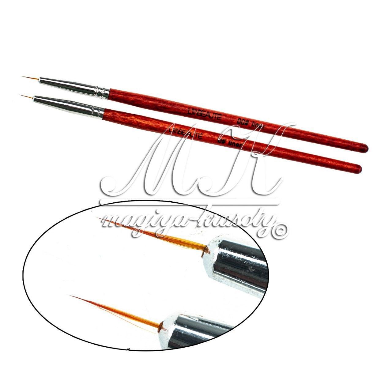 Пензель дерев'яний лайнер Lily, для промальовування тонких ліній (0,00,000) в асортименті