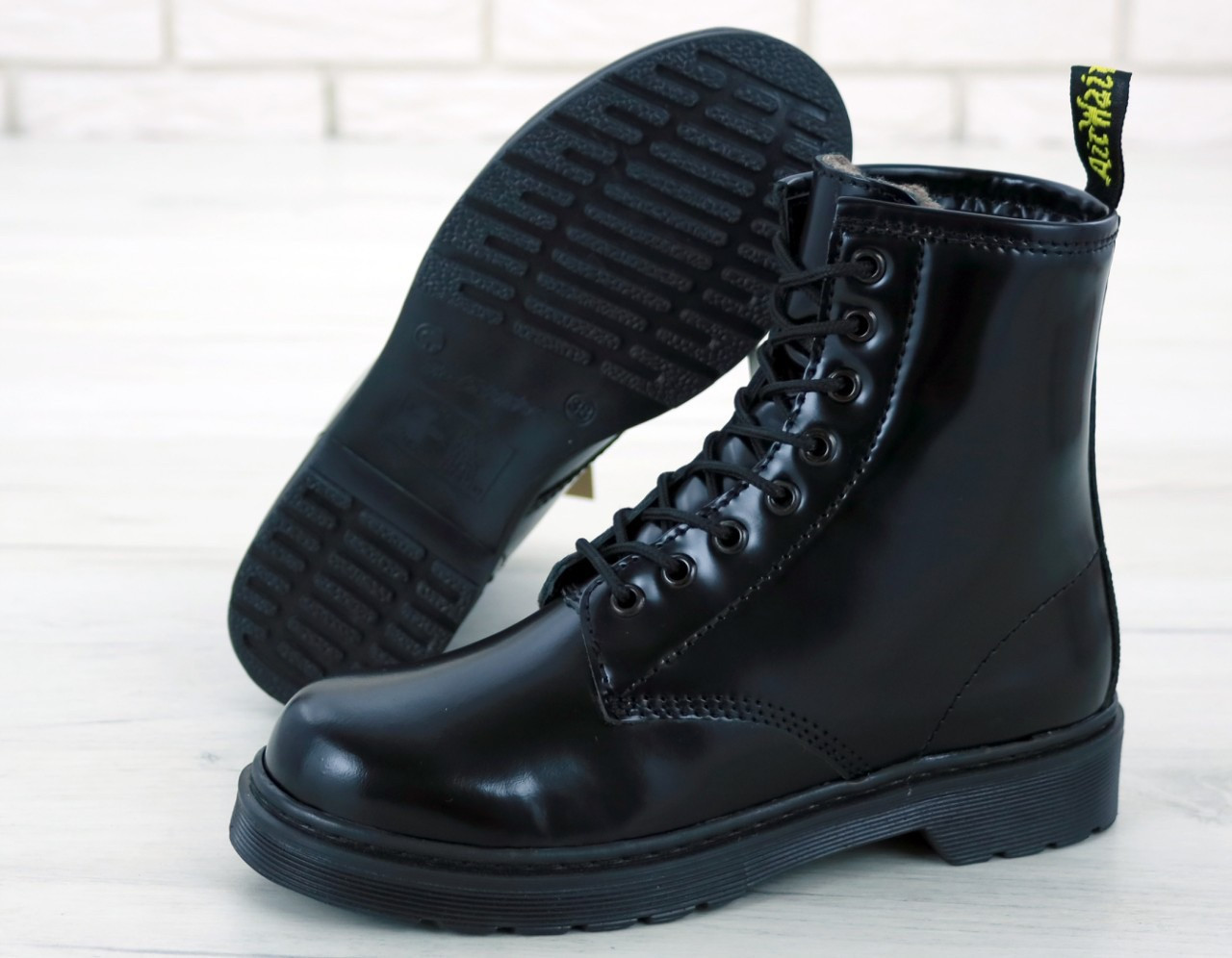 Жіночі зимові черевики Dr. Martens 1460 (Хутро) ін мартенс, жіночі черевики Dr Martens, мартінс, ботінки, фото 1