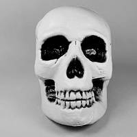 Реалістичний пластиковий череп, декор на хеллоуїн 15см