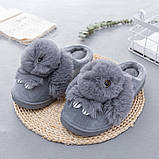 Тапочки домашні жіночі кімнатні Кролики. Теплі хутряні капці Зайчики, р. 40-41, фото 2