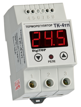 Регулятор температури ТК-4T (одноканальний, датчик DS18B20) DIN, фото 1
