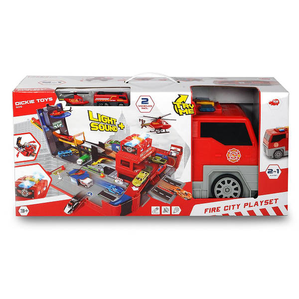 Fast lane fire city cheap playset