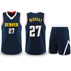 Синя форма Murray No27 (майка + шорти) Мюррей Джамал Denver Nuggets команда