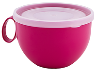 Чашка с крышкой 0,5л (кружка) Тёмно-розовый