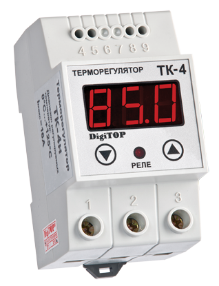 Регулятор температури ТК-4н (одноканальний, датчик DS18B20) DIN