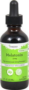 Мелатонін у рідкій формі для здорового сну Vitacost Melatonin 3 мг, 59 мл