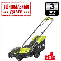 Газонокосилка гибридная Ryobi ONE+ Hybrid RY18LMH37A-250 (18V, 5,0 Ач, 370 мм)