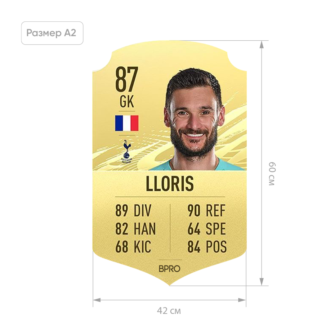 Футбольная карточка Уго Льорис Hugo Lloris FIFA ULTIMATE TEAM (FUT) A2 (42x60см)