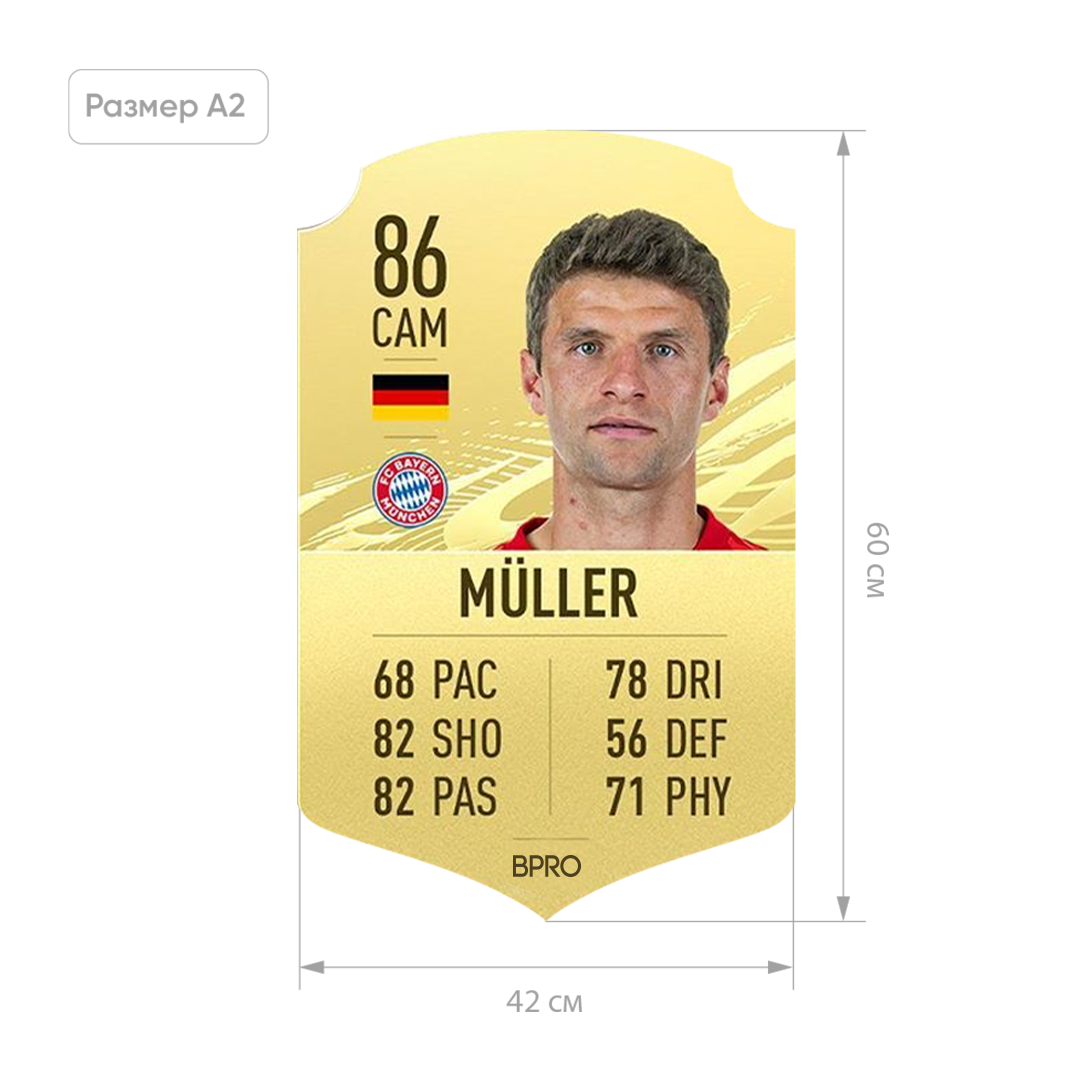 Футбольна картка Томас Мюллер Thomas Muller FIFA ULTIMATE TEAM (FUT) A2 (42х60см)