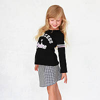 Дитячий костюм для дівчинки (реглан + спідниця), чорно-білий (21703), Wanex (Туреччина) 92 р. Чорний/Білий